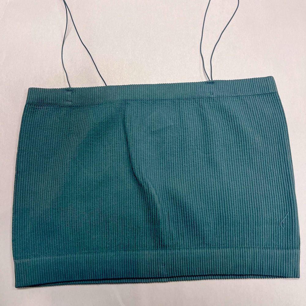Mono B Teal tube crop top